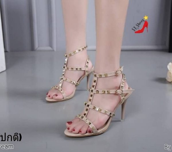 รองเท้าส้นสูงเปิดส้น สไตล์valentino 