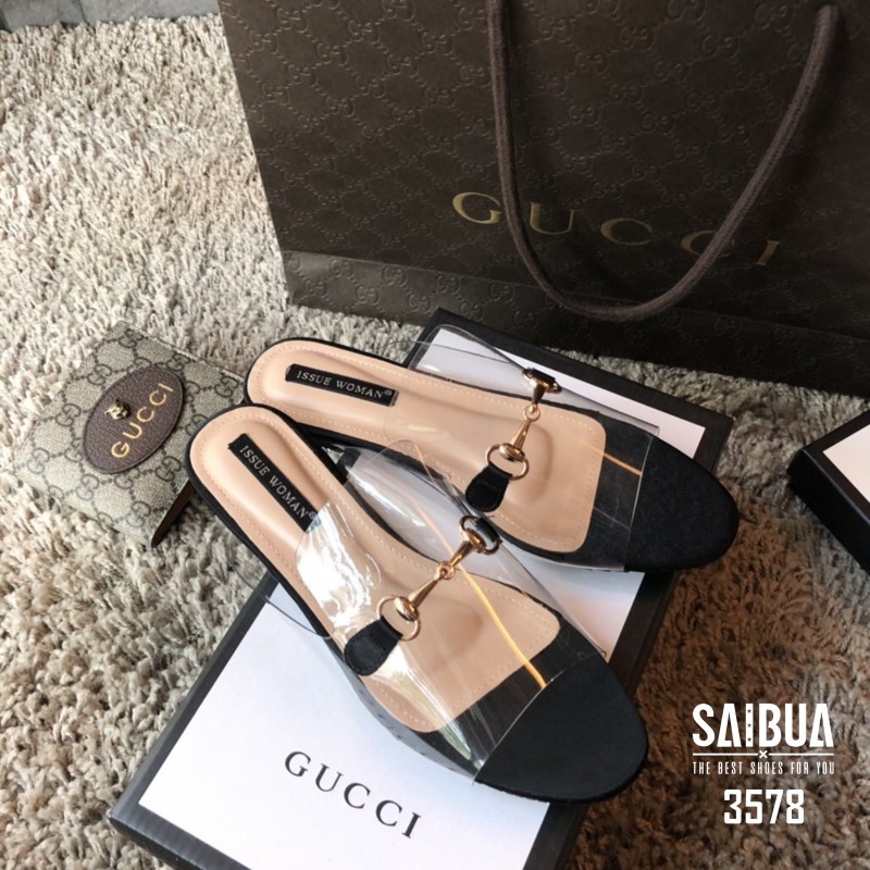 รองเท้าแตะgucci พลาสติกใส